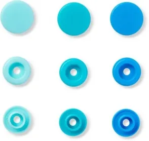 Prym Love Druckknopf Color Snaps, blau, Grösse: 12.4 mm, Karte 30 Stk.