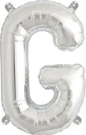 Rico Foil balloon G, Silver, Size: ca. 36 cm