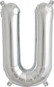 Rico Foil balloon U, Silver, Size: ca. 36 cm