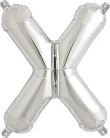 Rico Foil balloon X, Silver, Size: ca. 36 cm