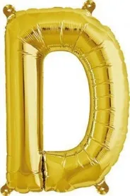 Rico Folienballon D, gold, Grösse: ca. 36 cm
