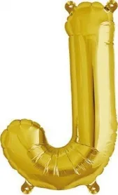 Rico Foil balloon J, gold, Size: ca. 36 cm