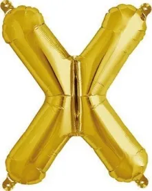 Rico Foil balloon X, gold, Size: ca. 36 cm