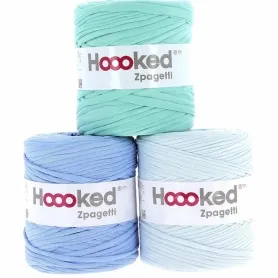 Hoooked Zpagetti Mint Light Blue Shades, Farbe: Blau, Gewicht: ±700g, Menge: 1 Stk.