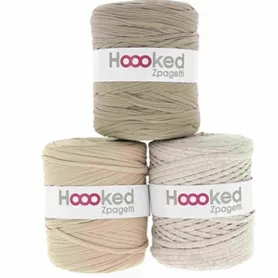 Hoooked Zpagetti Beige Shades, Color: Beige, Weight: ±700g, Quantity: 1 pc.