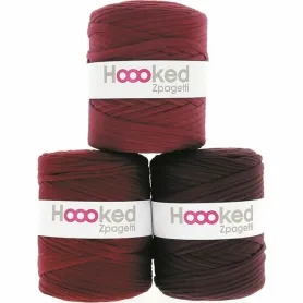 Hoooked Zpagetti Marsala Bordeaux Shades, Color: Red, Weight: ±700g, Quantity: 1 pc.
