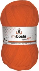 myboshi Wolle Nr.3 col.331 orange, 50g/45 m, quantité : 1 pièce.
