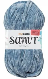 Velours - fil chenille de laine myboshi, Couleur: dauphin, Poids: 100g, Quantité: 1 pièce