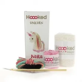 Hoooked Crochet Set unicorn Nora Eco Barbante, Color: creme, Quantity: 1 piece.