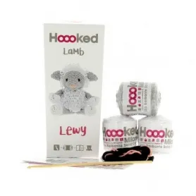 Hoooked Kit Crochet Agneau Lewy Eco Barbante, Couleur: blanc, Quantité: 1 pièce.