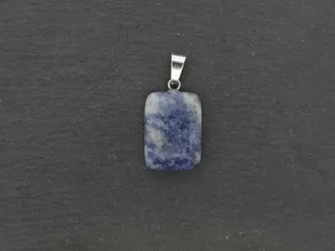 Sodalite Pendant, Semi-Precious Stone, Color: blue, Size: ±20x15mm, Qty: 1 pc