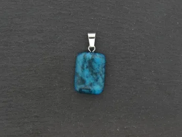 Turquoise Pendentif, pierre semi-précieuse, Couleur: Turquoise, Taille: ±20x15mm, Quantité : 1 pièce.