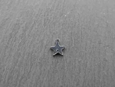 Stainless Steel Star, Color: Platinum, Size: ±8x7mm, Qty: 1 pc.