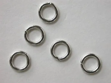 Jump ring, 6mm, platinum color, 50 pc.