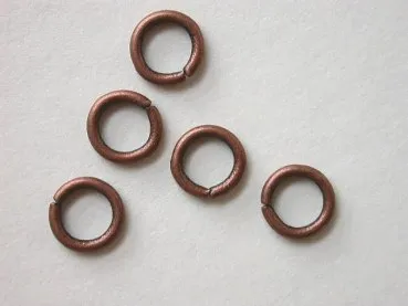 Jump ring, 8mm, antique copper color, 50 pc.