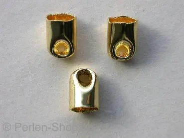 Endkappen, goldfarbig, 6mm, 2 Stk.