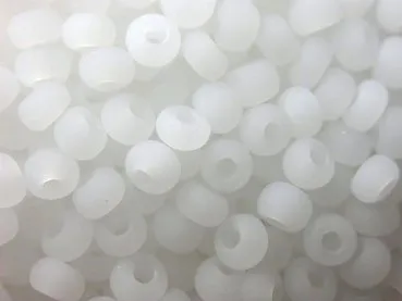 SeedBeads, transp. frostet crystal, 2.6mm, 17 gr.