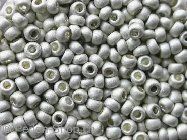 SeedBeads, silber frosted, 2.6mm, 17 gr.