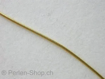 French Wire, Color: Gold plated, Size: ±1 mm, Qty: ±70cm