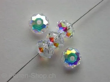 Swarovski Briolette Beads, 5040, crystal ab, 6mm, 5 pc.