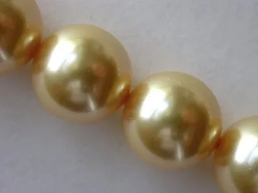 Sw Cry Pearls 5811, big hole, gold, 14mm, 5 pc.
