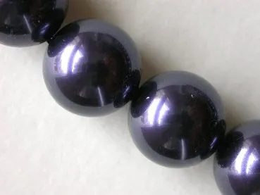 Sw Cry Pearls 5811, big hole, dark purple, 14mm, 5 Stk.
