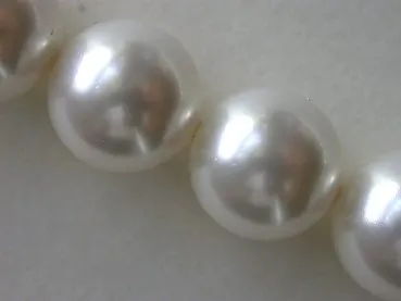 Sw Cry Pearls 5811, big hole, white, 14mm, 5 pc.
