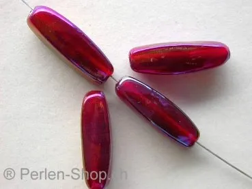 Oval Rectangle, red rainbow, 25mm, 10 pc.