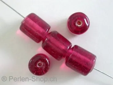 Cylinder, fusia, ±7x9mm, 10 pc.