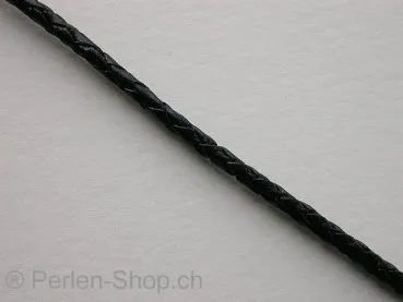 L band soft (Bolo) geflochten, ab Spule, schwarz, ±2mm, 10cm