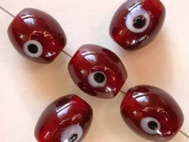 Cylinder Eye, red, 9x12mm, 10 pc.