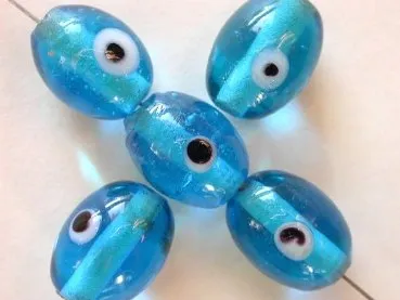 Cylinder Eye, blau, 9x12mm, 10 Stk.