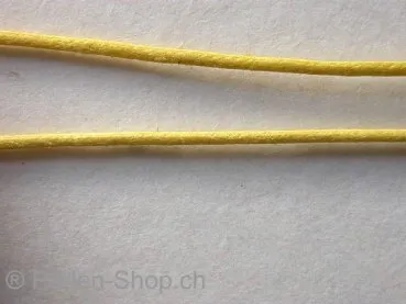 Wax cord, yellow, 0.5mm, 1 meter
