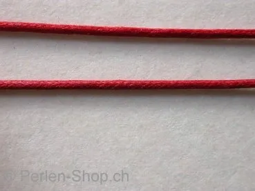 Wax cord, dark red, 0.5mm, 1 meter