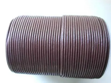 Leather Cord from coil, brown, 2mm, 1 meter