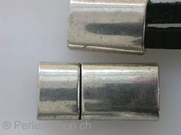 Magnetic Clasps, ±25x12mm, old silver color, 1 pc.