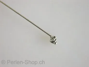 Head Pin with bead, ±55mm, antik silver color, 1 pc.