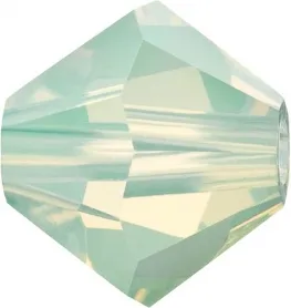Preciosa Bicone, Farbe: Chrysolite Opal, Grösse: 4mm, Menge: ±100 Stk.