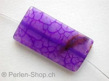 Achat, Halbedelstein, rectangle, violett, ±41x21mm, 1 Stk.
