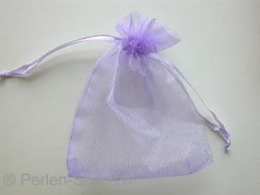 Gift bag (Organza), silk, lilac, ±9x12cm, 1 pc.