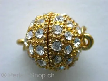 Magnetic Clasps strong w. 52 rhinestone, 16mm, 1 pc.