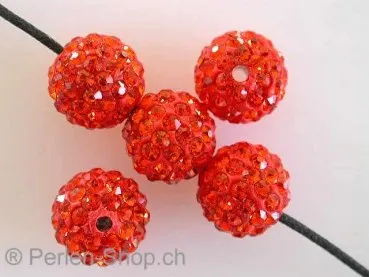 Shambala Beads, orange, 10mm, 1 pc.