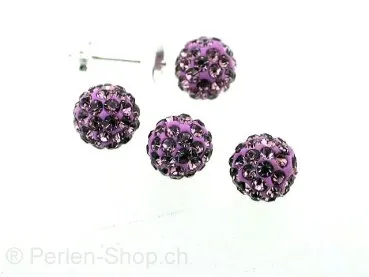 Shambala Beads 1/2 hole, lilac, 8mm, 1 pc.