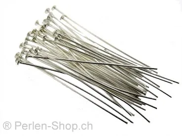 Head Pin, Color: silver 925, Size: ±30mm, Qty: 5 pc.