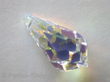 Swarovski pendant drops, 6000, 28.0x14.0mm, crystal ab, 1 pc.