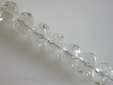 Briolette Perlen, crystal, 8x10mm, 12 Stk.