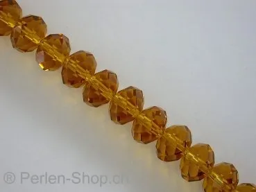 Briolette Beads, brown, 6x8mm, 15 pc.
