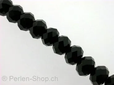Briolette Perlen, schwarz, 10x14mm,6 Stk.