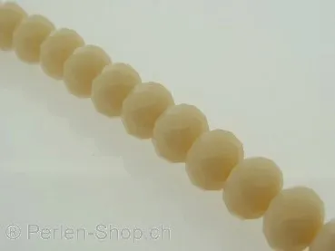 Briolette Perlen, Farbe: beige, Grösse: 8x10mm, Menge: 12 Stk.