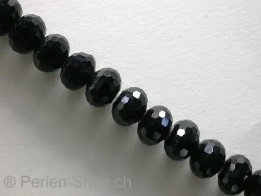 Briolette Perlen, schwarz, 9x12mm, 10 Stk.